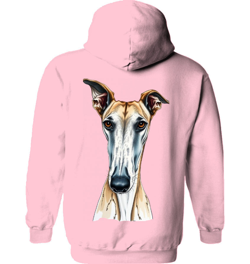 Unisex Langnasen Hoodie mit Rückenmotiv