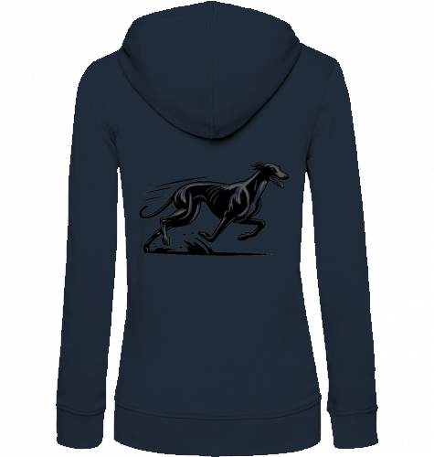 Damen Zip Hoodie mit Greyhound Motiv