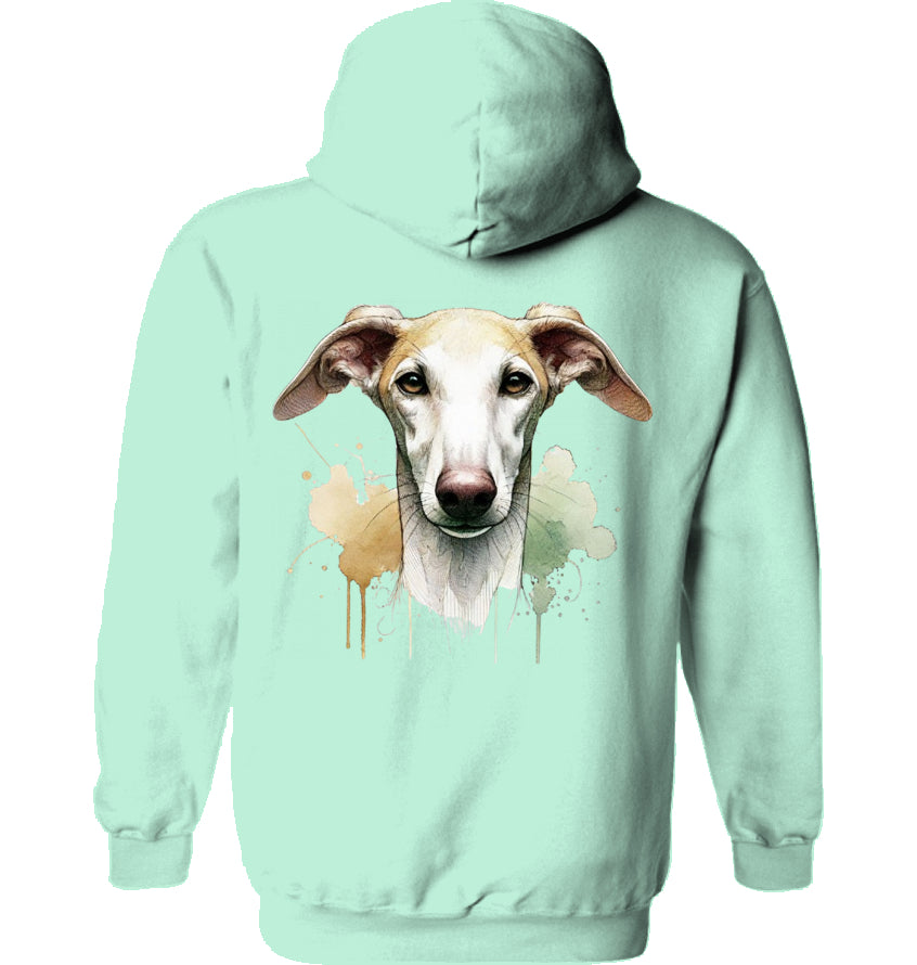 Unisex Hoodie mit Galgo Motiv Rückendruck