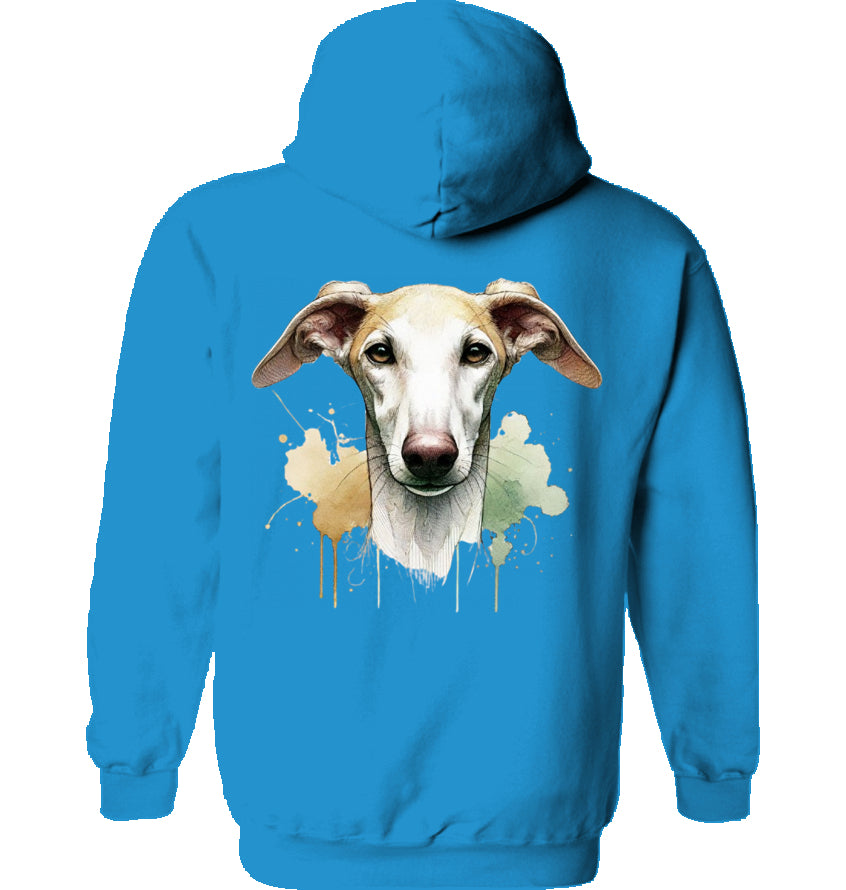 Unisex Hoodie mit Galgo Motiv Rückendruck