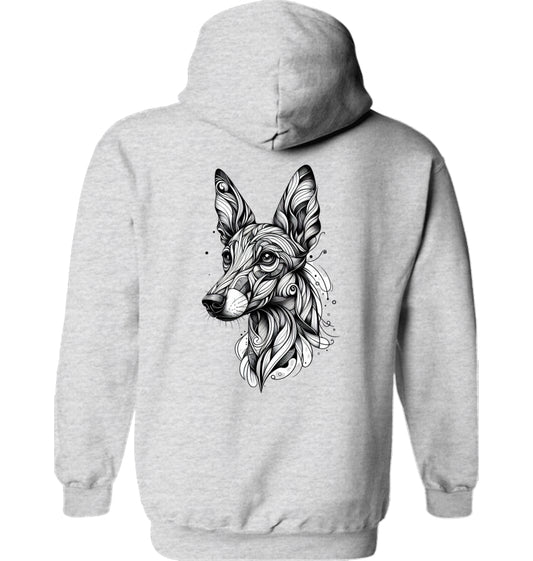 Hoodie mit Podenco Tattoo Motiv