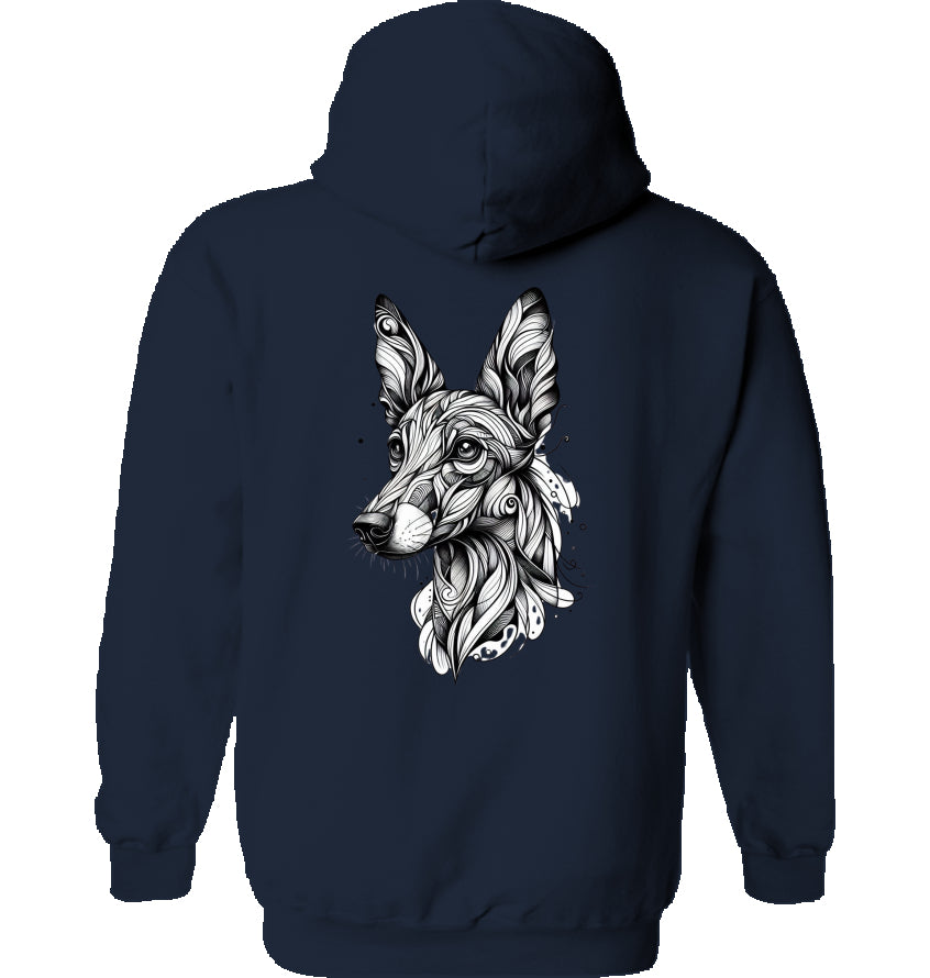 Hoodie mit Podenco Motiv 4+5XL