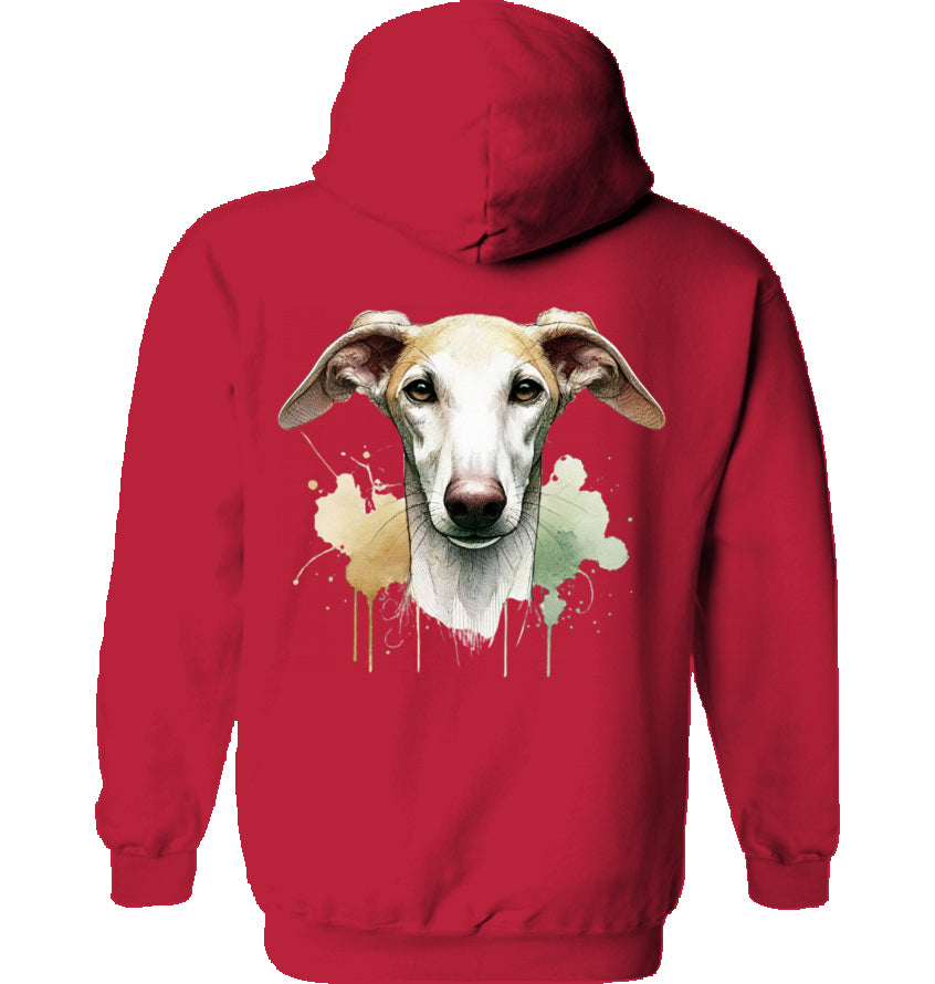 Unisex Hoodie mit Galgo Motiv Rückendruck