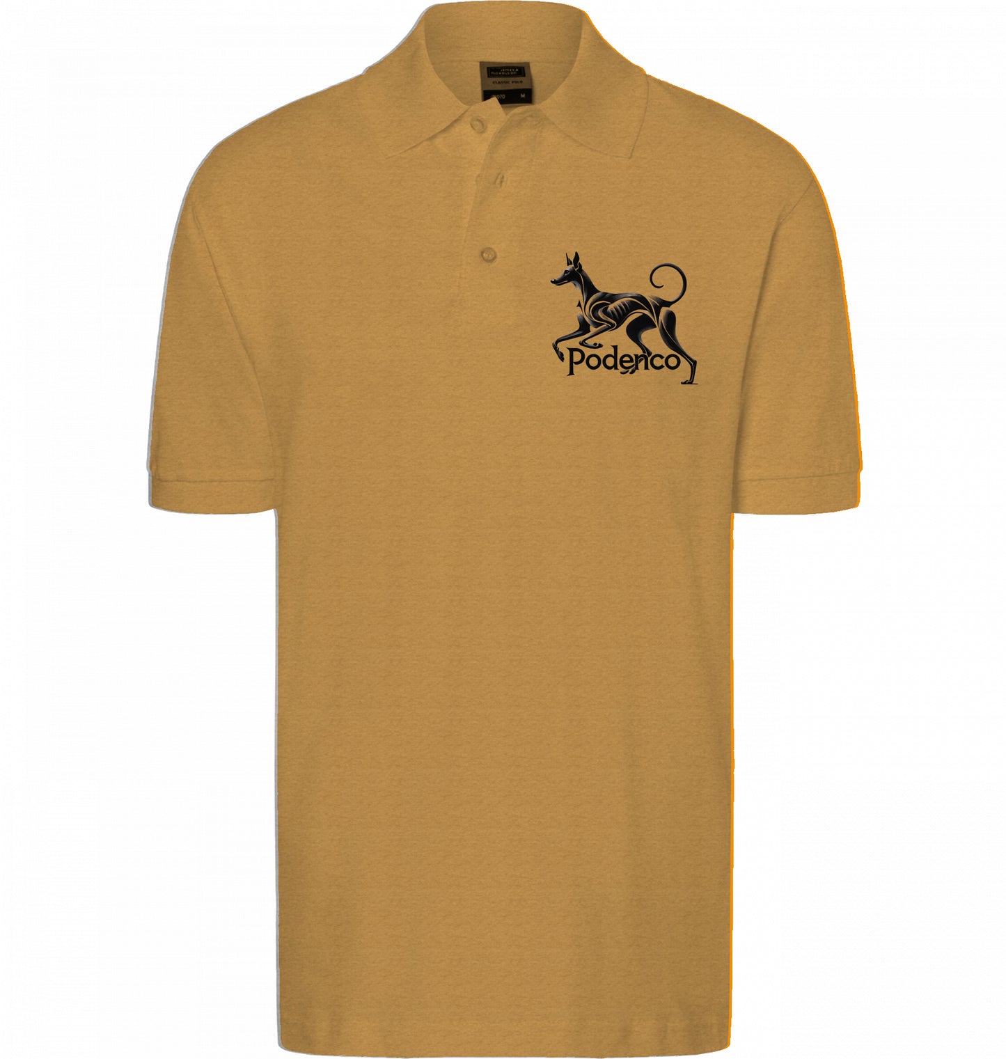 Unisex Polo shirt mit Podenco Motiv
