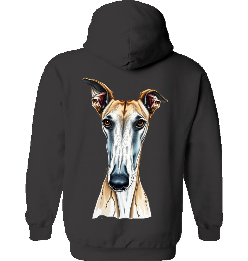 Unisex Langnasen Hoodie mit Rückenmotiv