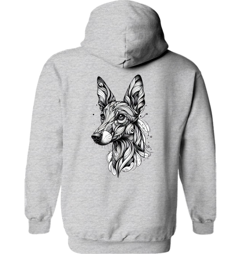 Hoodie mit Podenco Motiv 4+5XL