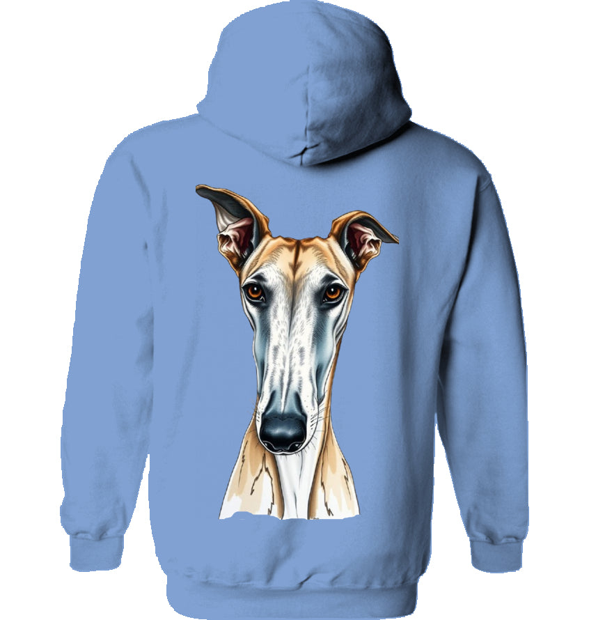 Unisex Langnasen Hoodie mit Rückenmotiv