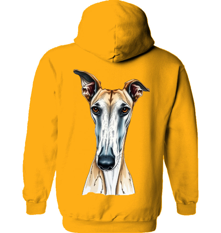 Unisex Langnasen Hoodie mit Rückenmotiv