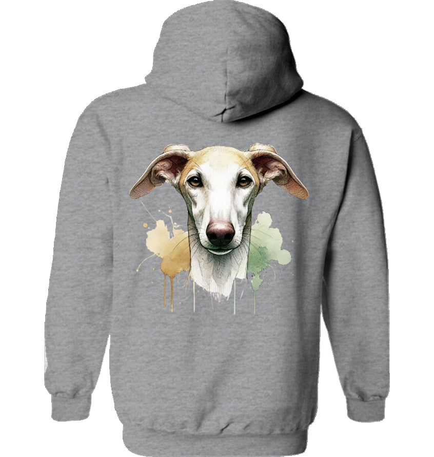 Unisex Hoodie mit Galgo Motiv Rückendruck