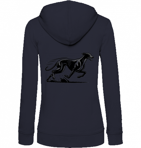 Damen Zip Hoodie mit Greyhound Motiv