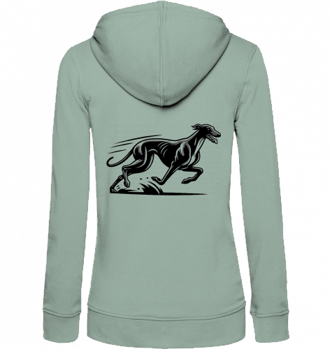 Damen Zip Hoodie mit Greyhound Motiv