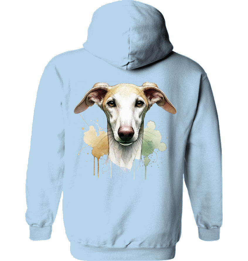 Unisex Hoodie mit Galgo Motiv Rückendruck