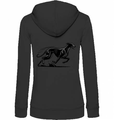 Damen Zip Hoodie mit Greyhound Motiv