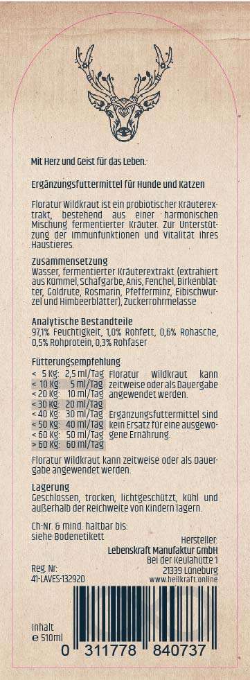 Floratur Wildkraut - Probiotisches 12-Kräuter-Ferment