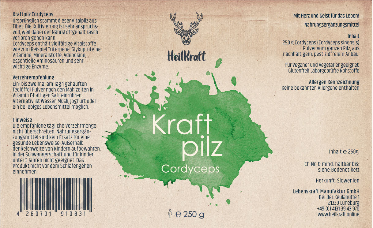 Kraftpilz Cordyceps - Vitalpilzpulver