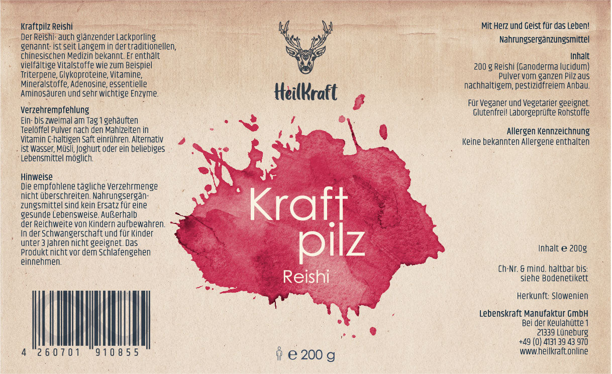 Kraftpilz Reishi - Vitalpilzpulver