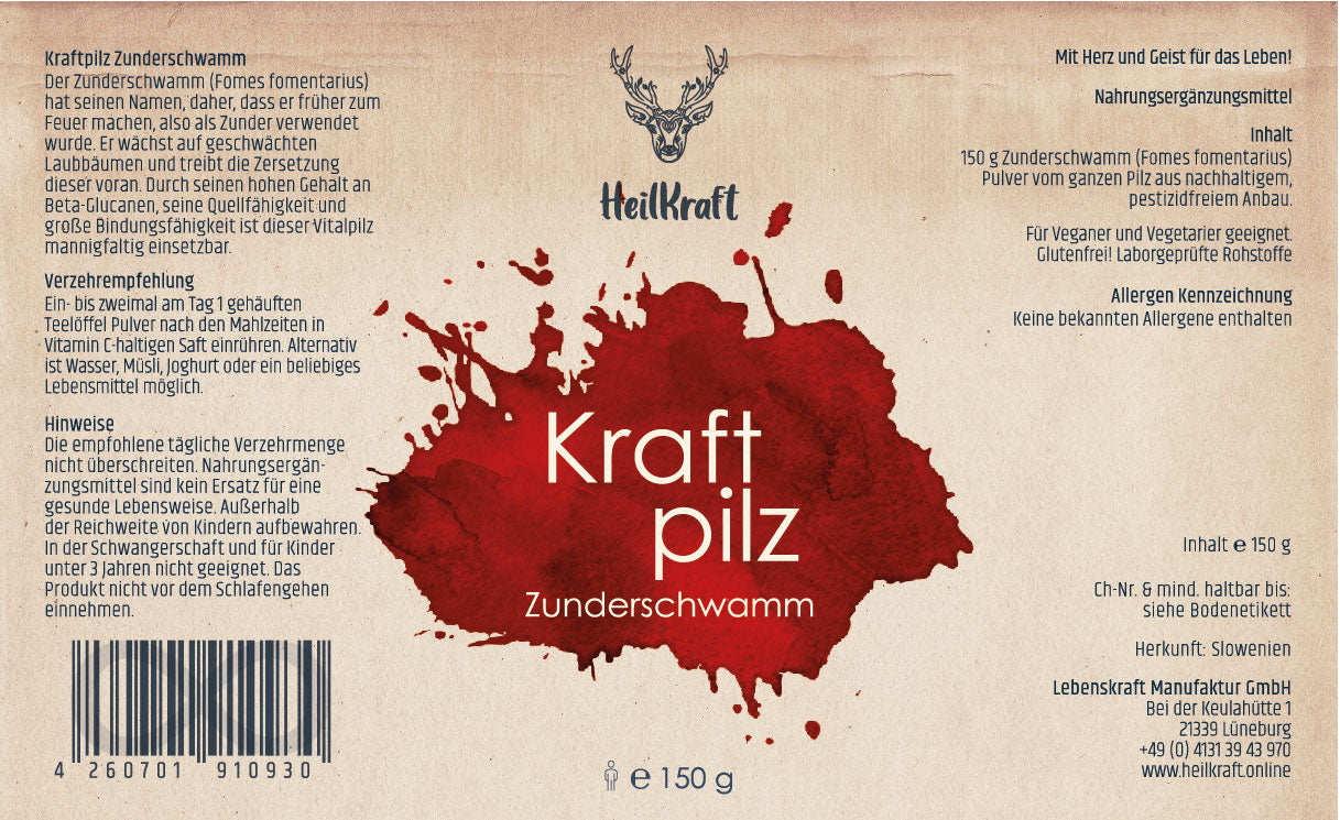Kraftpilz Zunderschwamm - Vitalpilzpulver