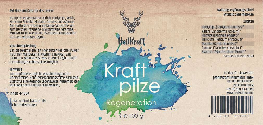 Kraftpilze Regeneration - Vitalpilz Synergetikum