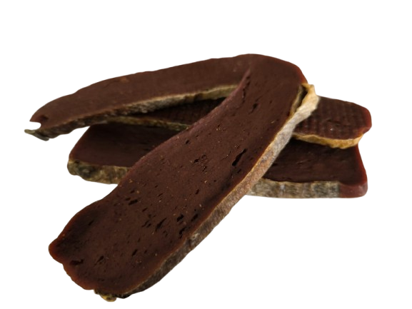 Lachs-Jerky mit Kabeljauhaut