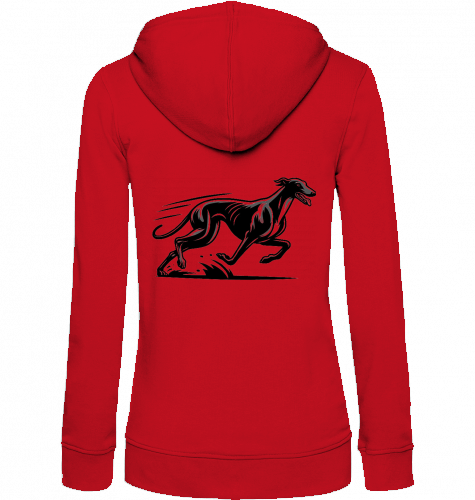 Damen Zip Hoodie mit Greyhound Motiv
