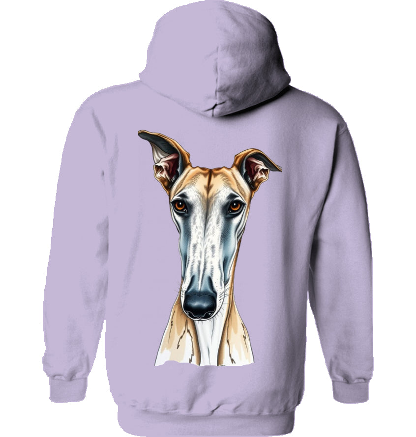 Unisex Langnasen Hoodie mit Rückenmotiv