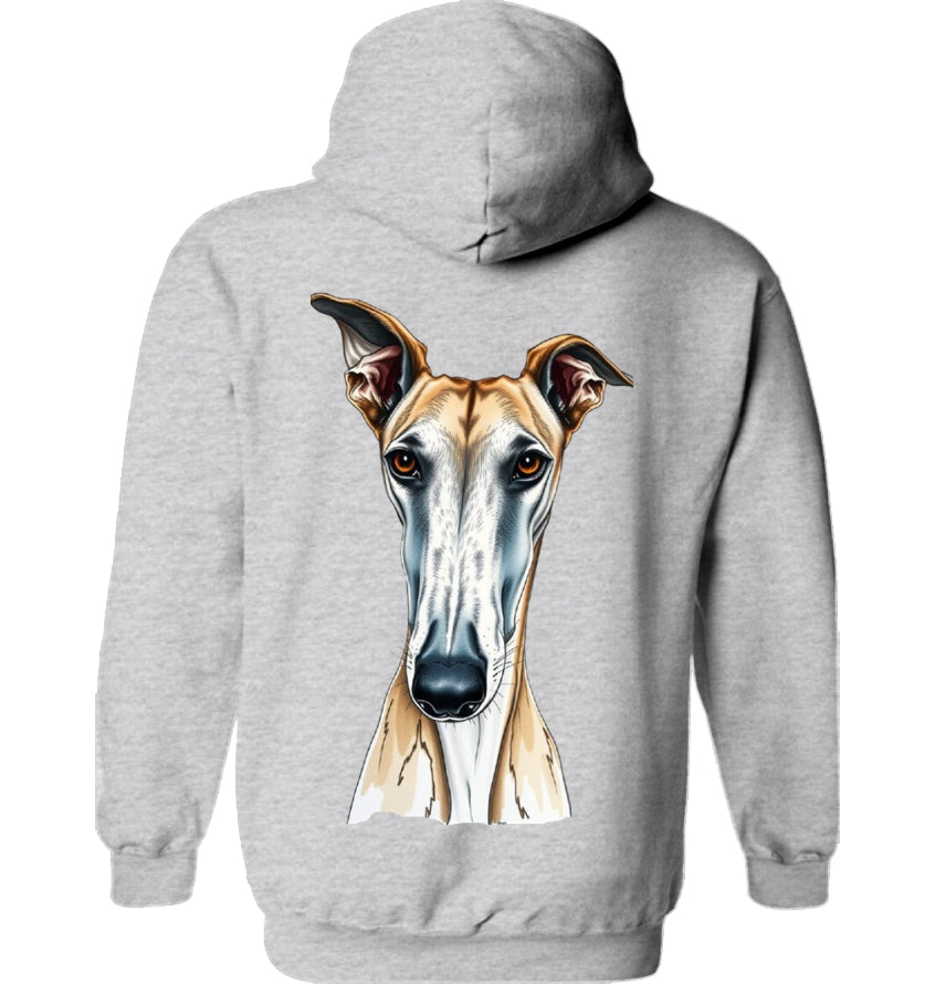 Unisex Langnasen Hoodie mit Rückenmotiv