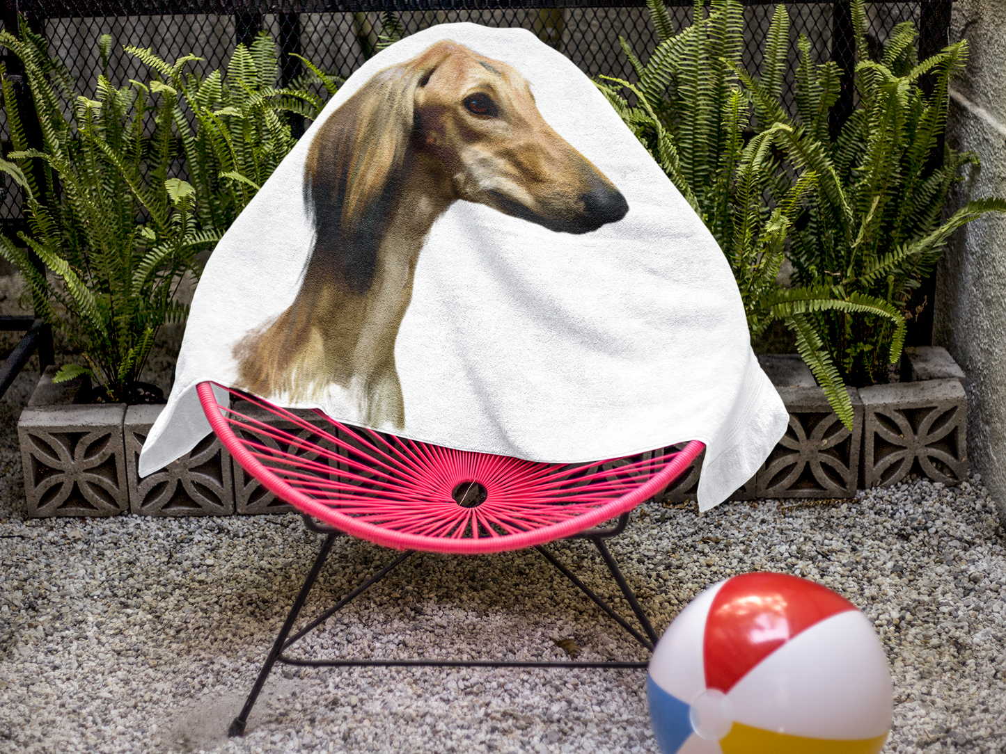 Sporthandtuch mit Saluki Motiv 036