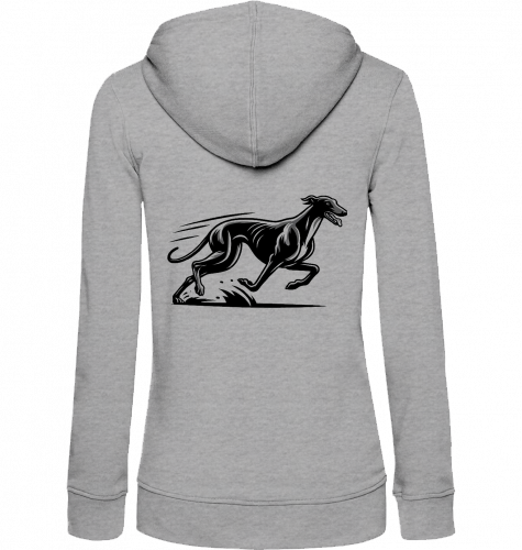 Damen Zip Hoodie mit Greyhound Motiv