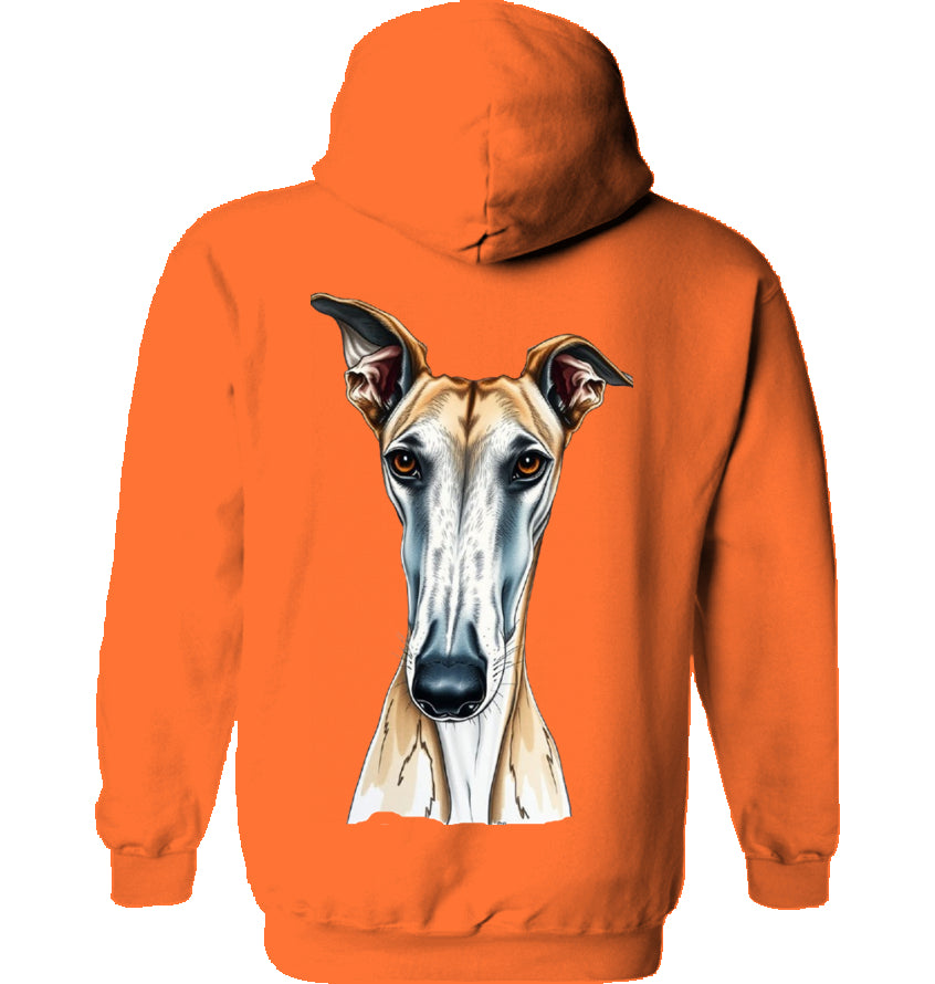 Unisex Langnasen Hoodie mit Rückenmotiv