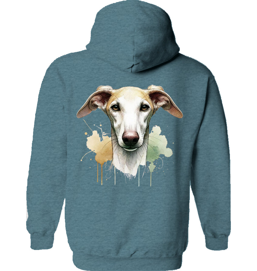 Unisex Hoodie mit Galgo Motiv Rückendruck