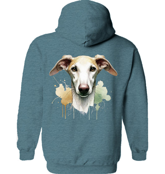 Unisex Hoodie mit Galgo Motiv Rückendruck