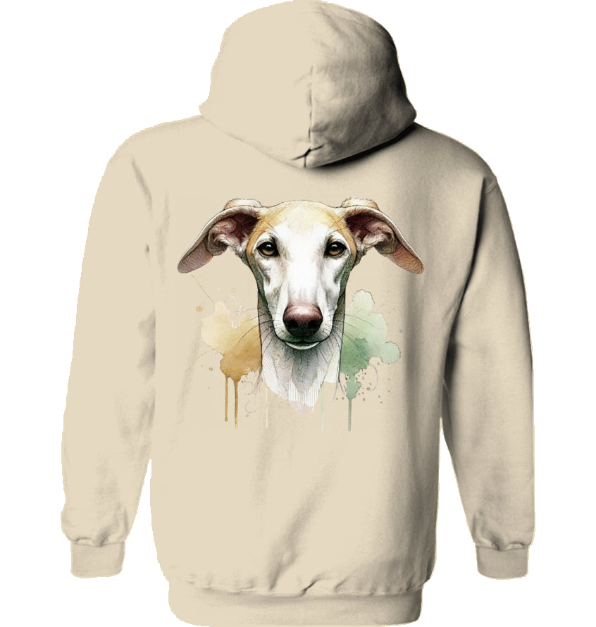 Unisex Hoodie mit Galgo Motiv Rückendruck