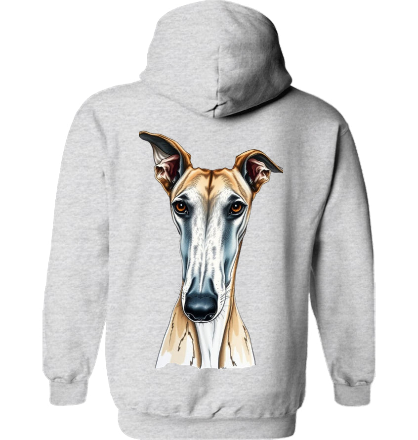 Unisex Langnasen Hoodie mit Rückenmotiv