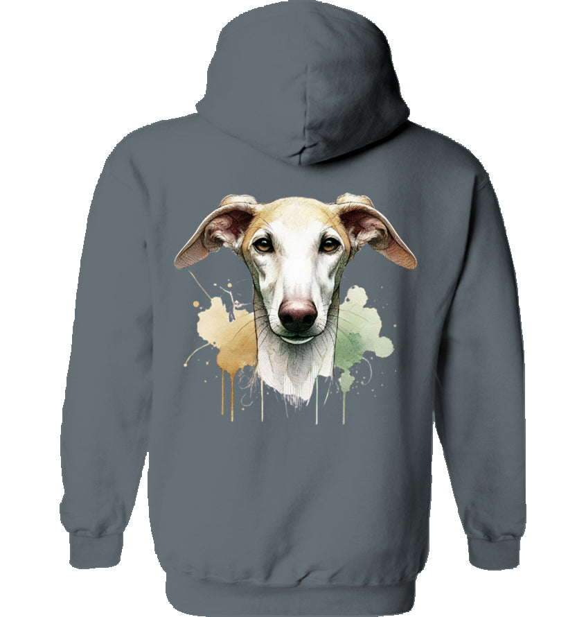 Unisex Hoodie mit Galgo Motiv Rückendruck
