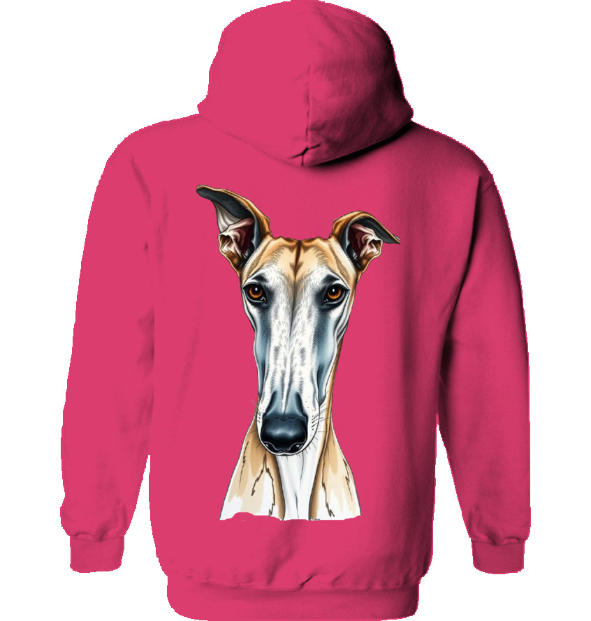 Unisex Langnasen Hoodie mit Rückenmotiv