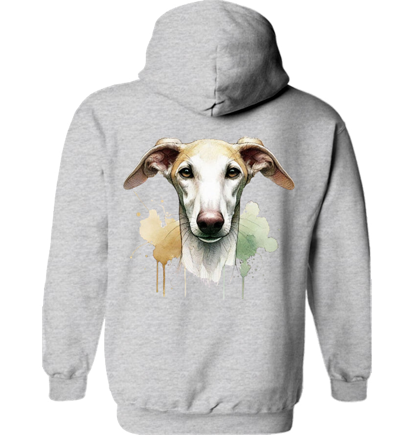 Unisex Hoodie mit Galgo Motiv Rückendruck