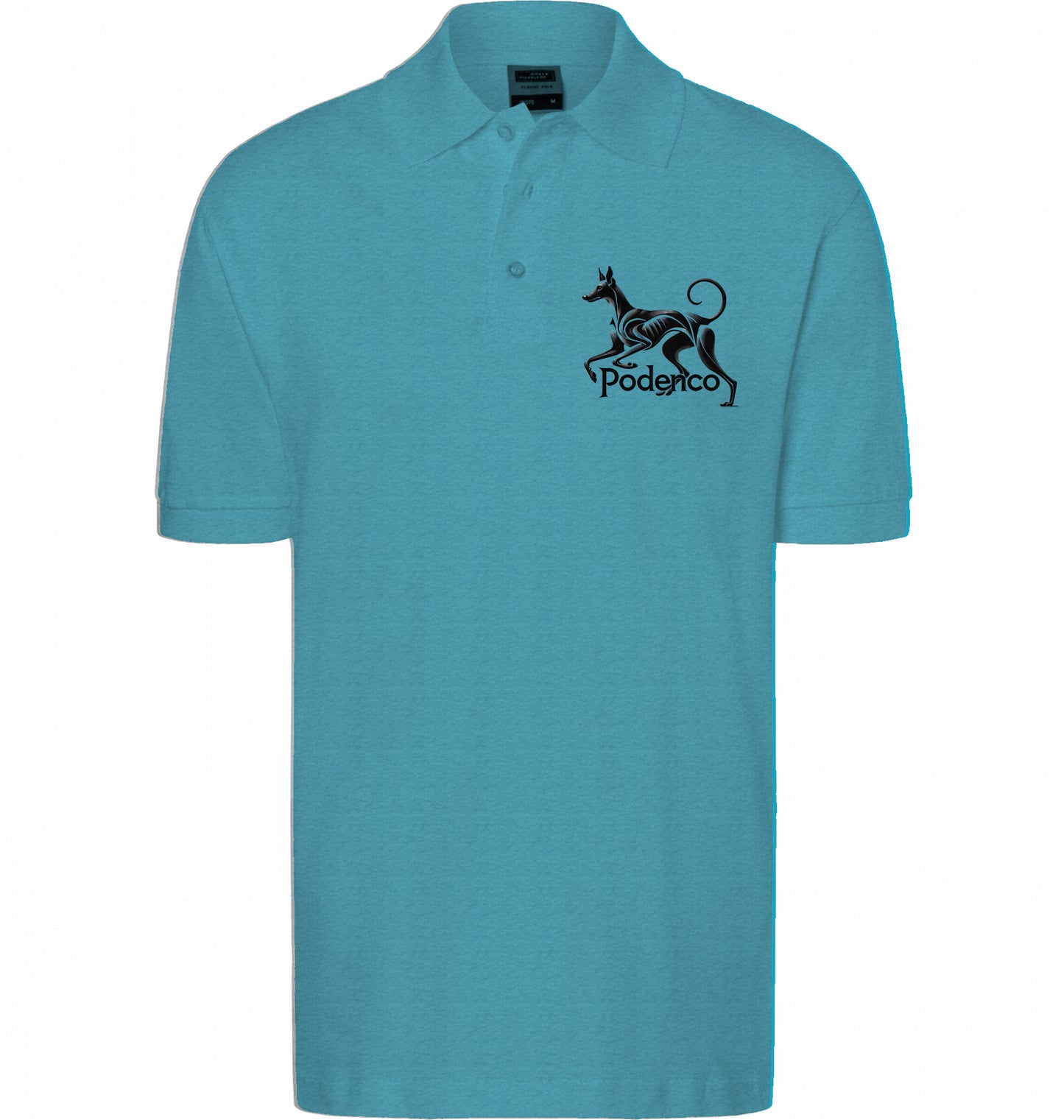 Unisex Polo shirt mit Podenco Motiv