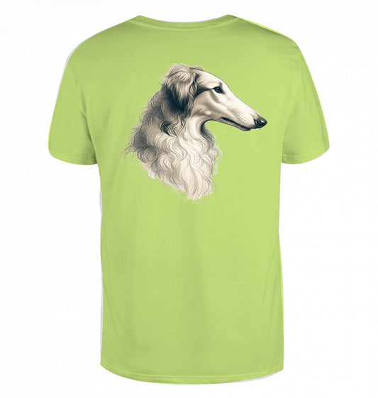 T-Shirt mit Barsoi Kopf Motiv L-XXL