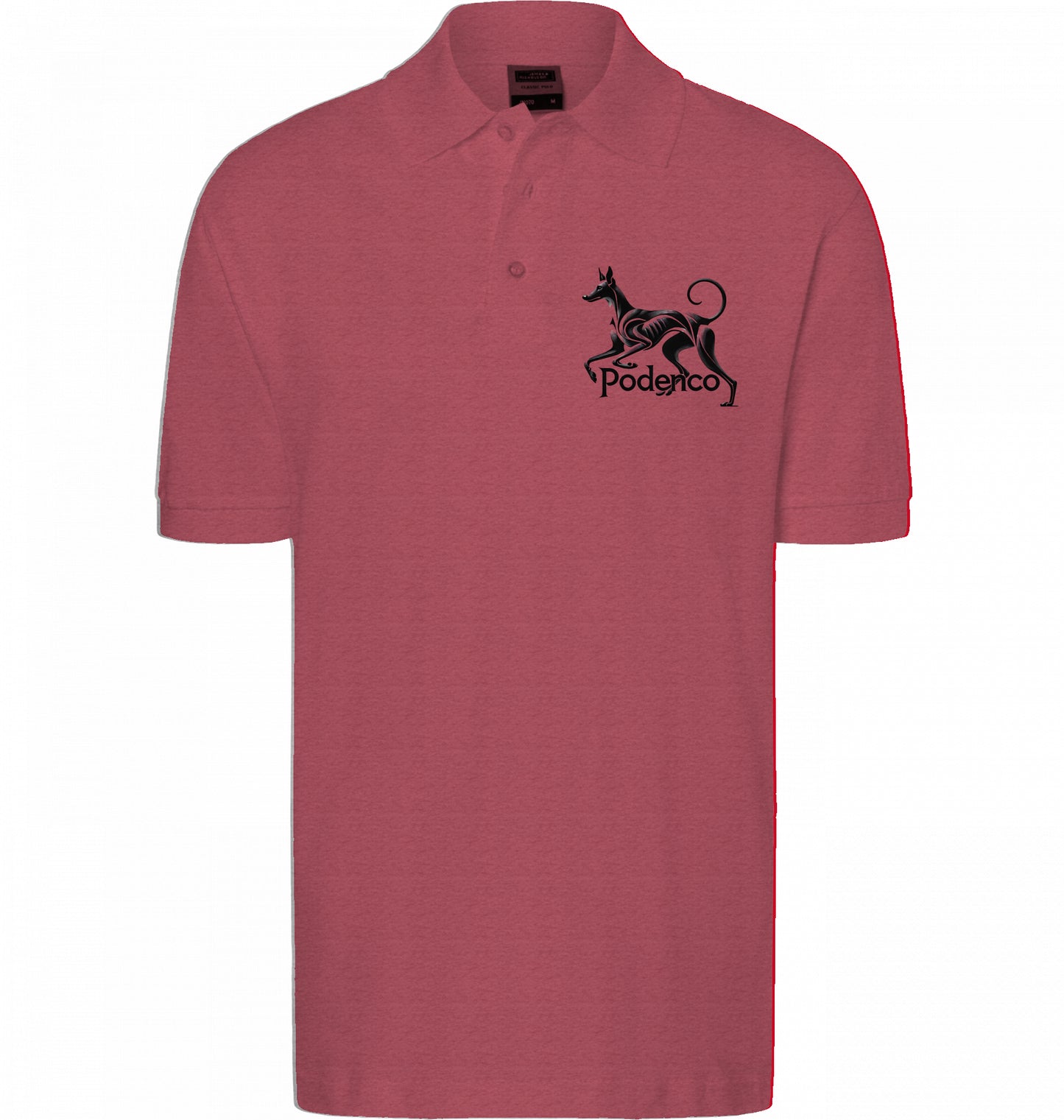 Unisex Polo shirt mit Podenco Motiv