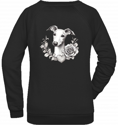 Sweatshirt mit Whippet Motiv