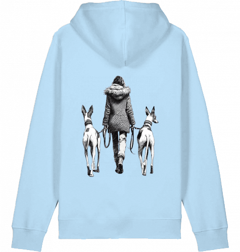 Basic Unisex Hoodie mit Podenco Walk Motiv