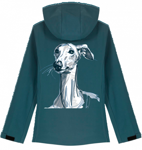 Damen Softshelljacke Stella Discover mit Galgo Motiv