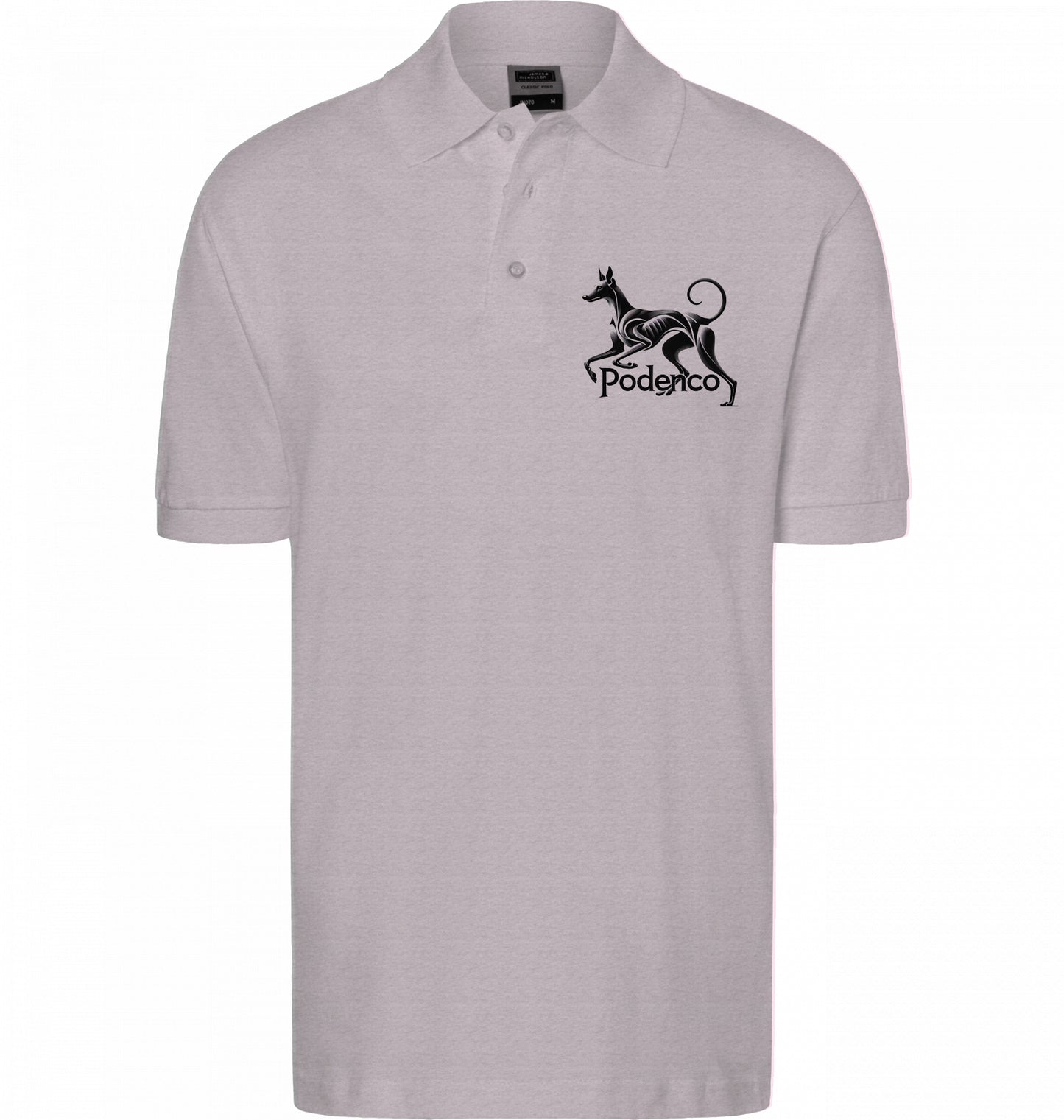 Unisex Polo shirt mit Podenco Motiv