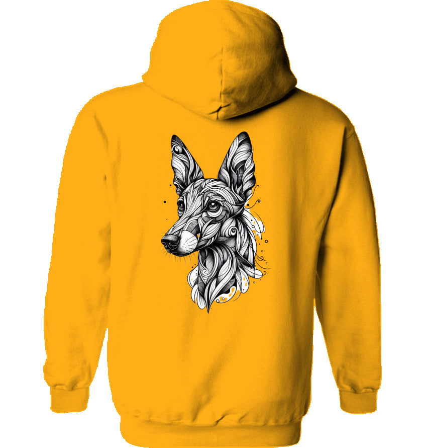 Hoodie mit Podenco Tattoo Motiv