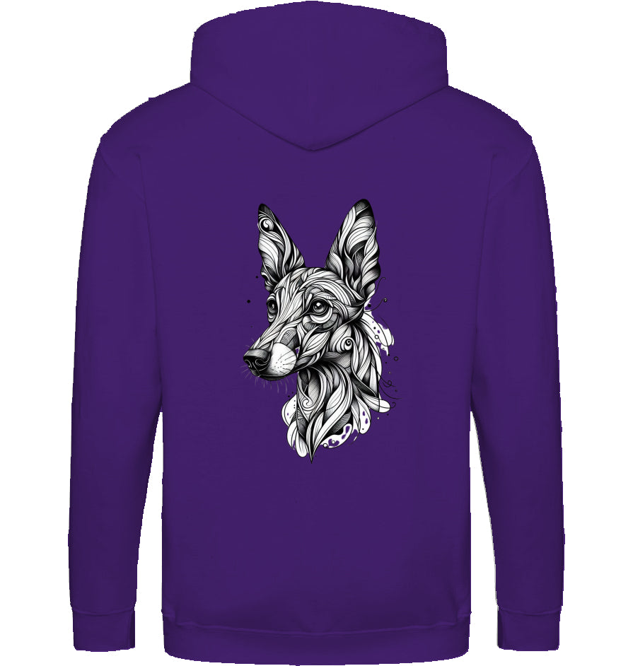 Zip Hoodie mit Podenco Tattoo Motiv
