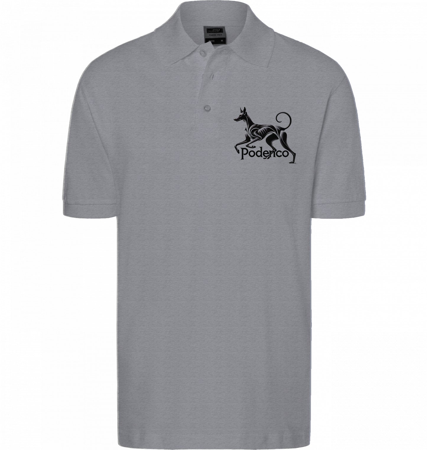 Unisex Polo shirt mit Podenco Motiv