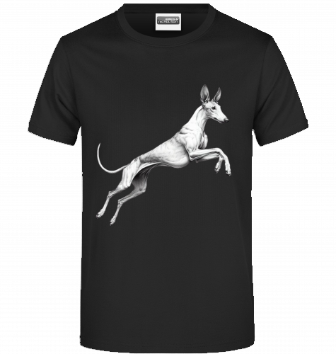 Basic Uni Sex T-Shirt mit Podenco Motiv