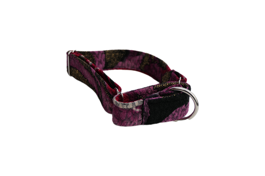 Martingale Tiermuster Abstrakt Rot, Schwarz, Rosa, Lila, Gold in 3,4 und 5cm