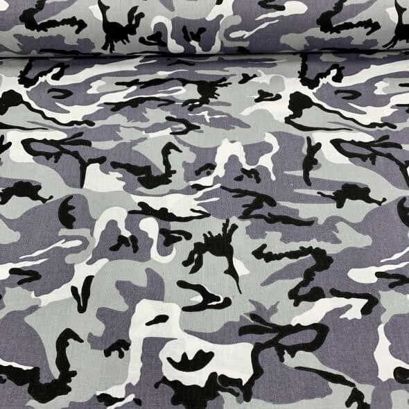 Martingale Camouflage Grau Weiss Schwarz   3 , 4, 5cm