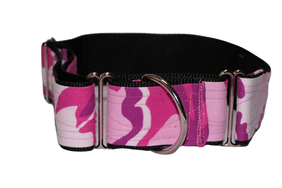 Martingale Camouflage Fuchsia  3 , 4, 5cm